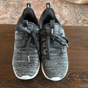 Adidas Charcoal and White Knit Sneakers